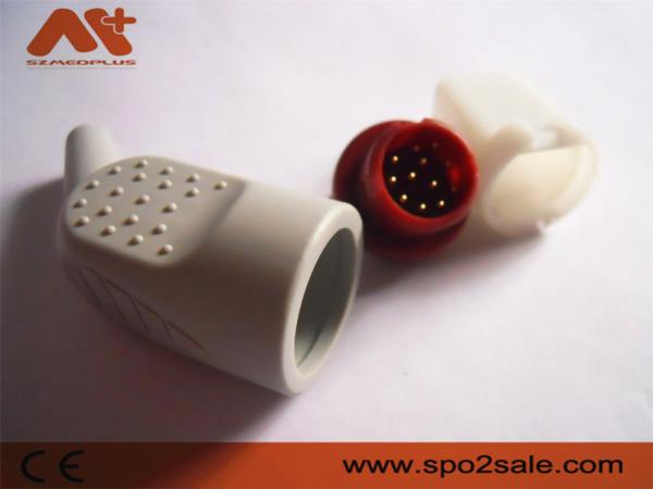 fábrica médica do conector de conector de IBP compatível para o cabo do adaptador de Philips IBP com cor 12pin vermelha