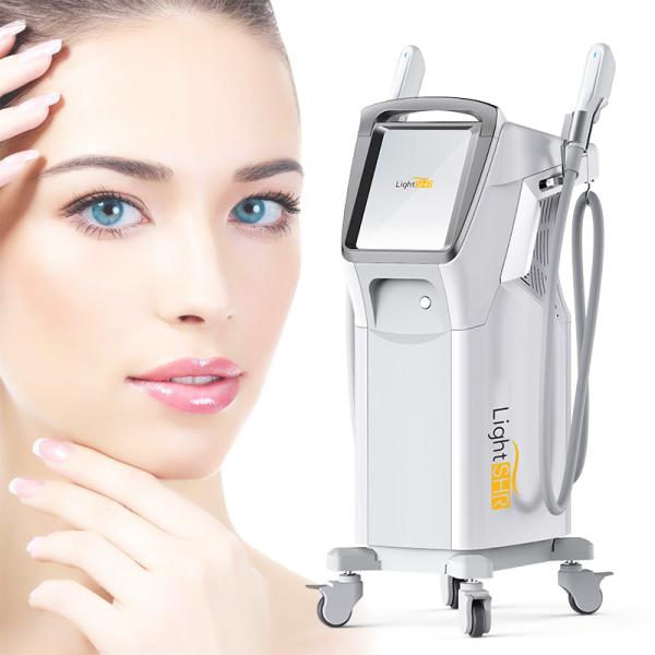 2 poignées OPT SHR IPL Laser épilation machine de beauté de rajeunissement de la peau