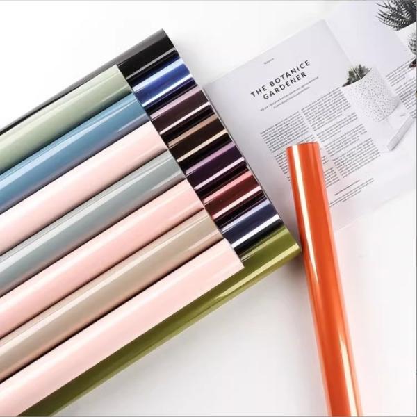 Jelly film series waterproof wrapping paper for flower bouquets, candy wrapping paper, and ins solid-color gift wrapping paper