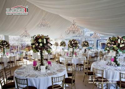 Barraca luxuosa do famoso da mão da decoração segunda para o banquete de casamento impermeável