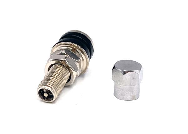 Car Truck Motorcycle Tire Valve VAMD161 , Flush Mount Metal Bolt In Tire Valves With Cap
