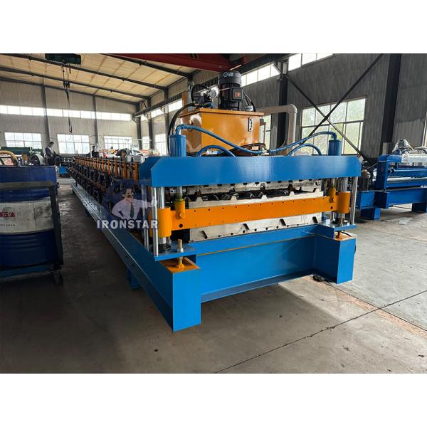 “5 Rib 4 Rib Trapezoidal Sheet Double Deck Roll Forming Machine 2 Layer Roll Forming Machine Full Automatic Metal Roofing Sheet Forming Equipment Production Line High Efficiency”