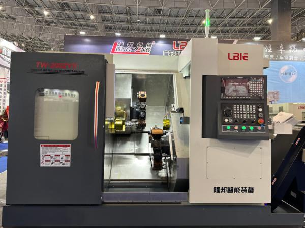 GSK Multifunctional Dual Spindle Dual Turret Lathe 3 Axis 14KW Spindle Motor Power