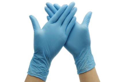 Slip Resistant Blue Medical Gloves , Sterile Nitrile Gloves Net Weight 2.7g-4.5g