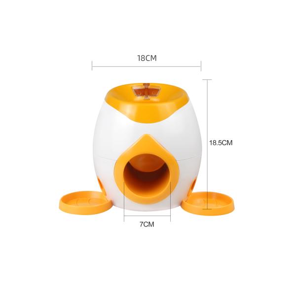 Pet Treat Dispenser Double Hole Tennis Throwing Food Reward Machine 900g