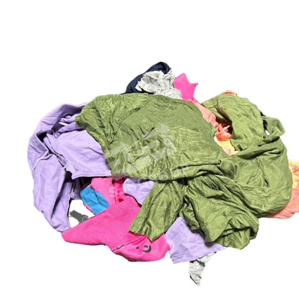 Trapos de algodon industrial blanco industrial use color T-shirt 100% cotton rag Colored Wipers