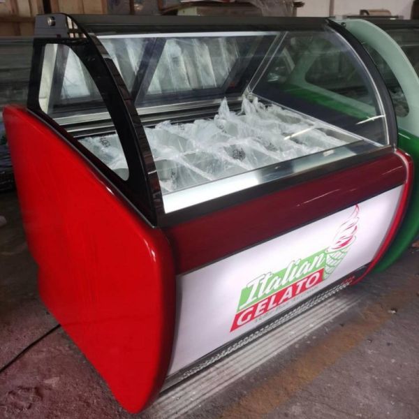 Dessert Retail Shop Popsicle Display Freezers Fan Cooling For Gelato Ice Cream