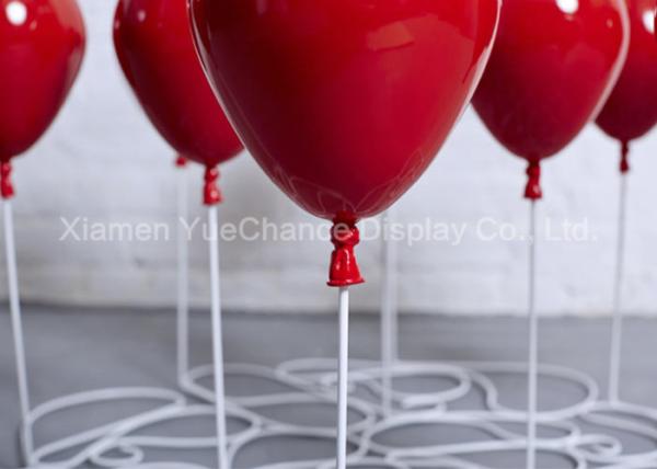 Home Decoration Fiberglass Furniture Red Color Fiberglass Balloon Standing Table