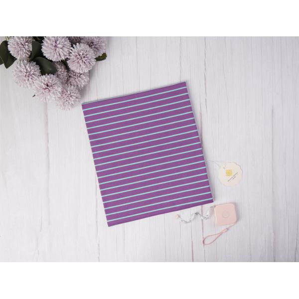 Tejido de punto a rayas de algodón puro natural amigable para la piel