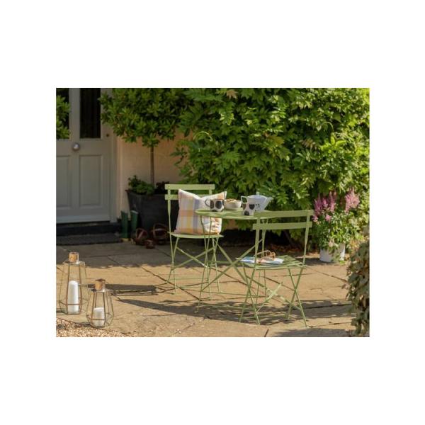 Stylish Metal Steel Garden Set for Patio Garden Cottage W80xD68xH82cm Outdoor Bistro Set