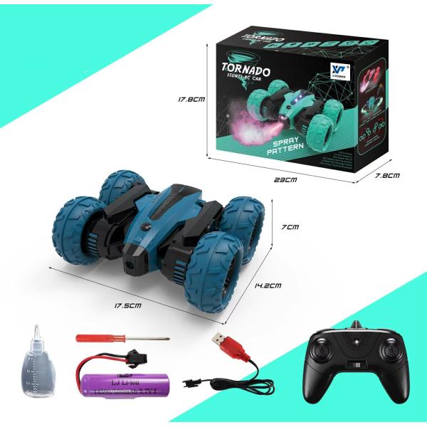 S-015 4wd 360 Degree Rotation Mini Rc Stunt Car 2.4ghz Remote Control Rc Car Electric Toy Rc Spray Roll Drift Car For Kids Gifts