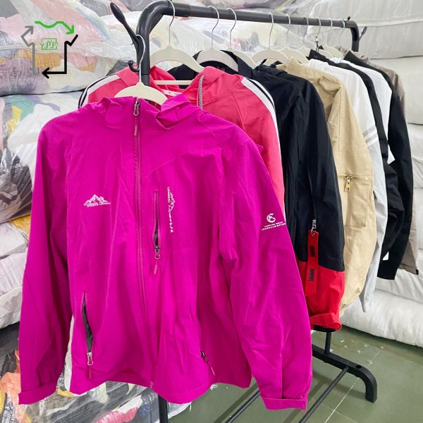 Mixed Sizes Second Hand Coats Zip Up Bomber Varsity Jacket For Women And Men