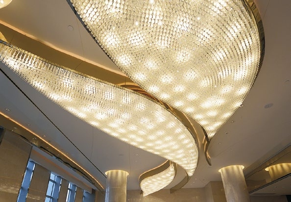 Сверхширокий сверхбольшой висячий люстра для коммерческих помещений