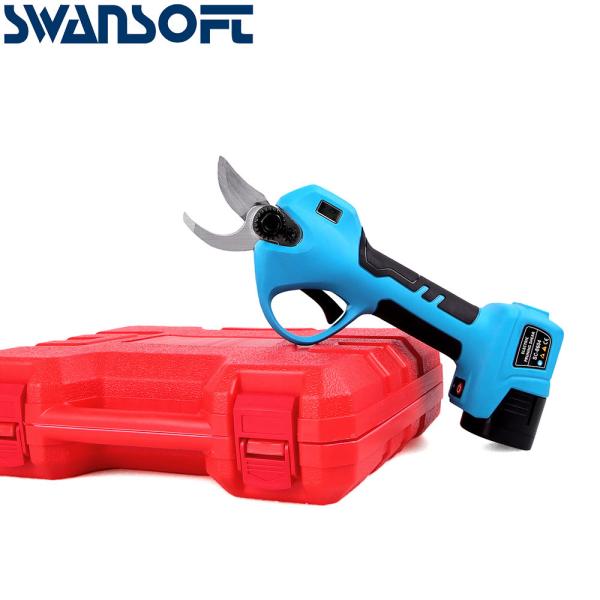 SWANSOFT Cordless Electric Battery pruning shears power display HD digital display cutting number electric pruner shear