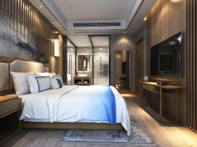 Gelaimei E1 Plywood Solid Wood Bedroom Furniture Sets With Hotel Night Stand