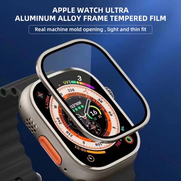 Protector de tela de vidro temperado de liga de alumínio para Apple Watch