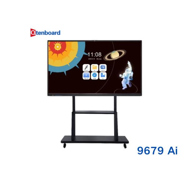 Qtenboard 4K Resolution Interactive Flat Panel with 20-40 Point Touch and Dual OS for Education & Business