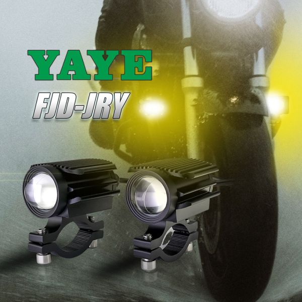 YAYE Exploradoras Para Moto Luces Led Mini Spot Light 16W 1600LM Amarillo Blanco AC DC 8V 80V