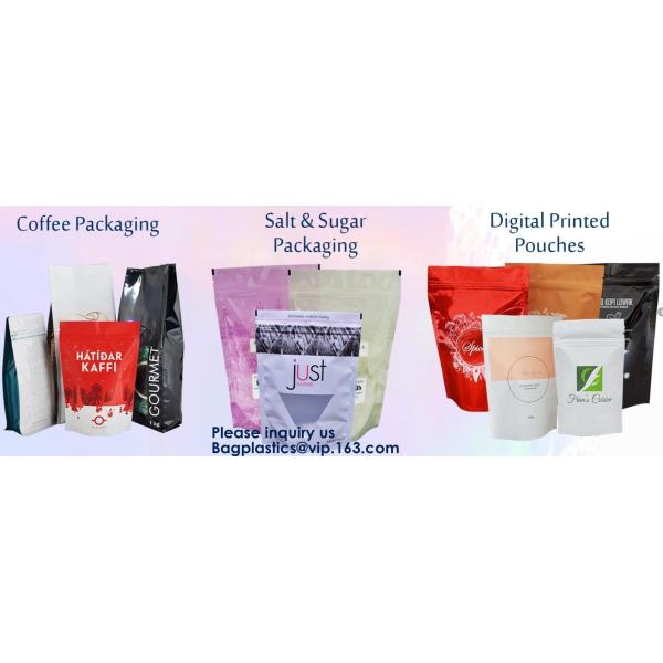 Recycled Eco Friendly Corn Starch k Stand Up Food Packaging 100% Compostable Biodegradable Plastic Pouch Bag