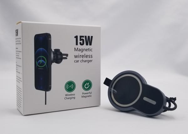Aluminum 15w 9V2.22A Qi Magnetic Wireless Charger 8mm Distance