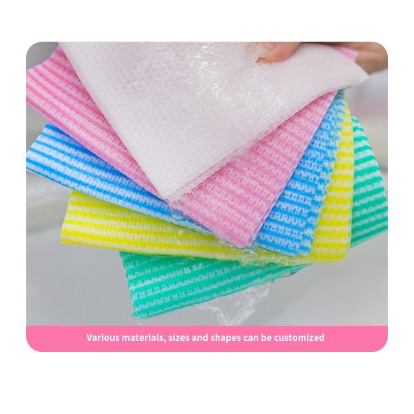 ODM Blue Disposable Dish Cloths On A Roll Nonwoven Disposable Washcloths For Dishes