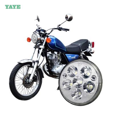 5.75 Inch GN125 Motorcycle Headlight High Low Beam and Blue DRL for Optimal Visibility