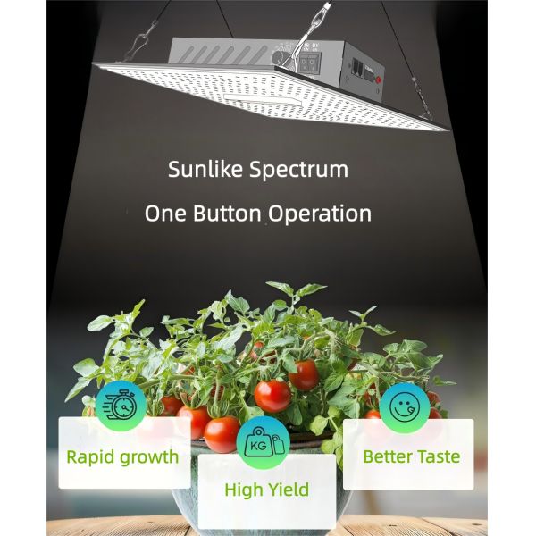 BAVAGREEN 130W Dimmable LED Grow Lamp Auto Time Full Spectrum Independent UV IR  LED Plant Light for Vegetables Flower