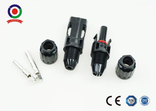 Conectores masculinos e fêmeas 4000W da C.C. preta para a instalação de sistema solar