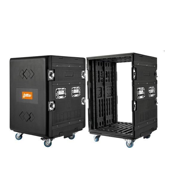 Полиэтилен 20" Guider случай шкафа полета глубины 16U с колесами