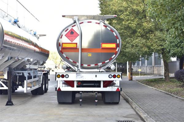 3 Axles 45000 Liters Mobile Fuel Tanker Trailer Diesel Tank Trailer With 3 Compartments