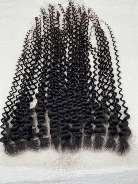 Deep Curly Lace Frontal Vietnamese Hair, Human Hair 13x6 Transparent HD Lace Frontal and Closure