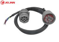 CAT 9 Pin Male Female to Open End Pigtail Splitter Y Cable for Caterpillar Excavators