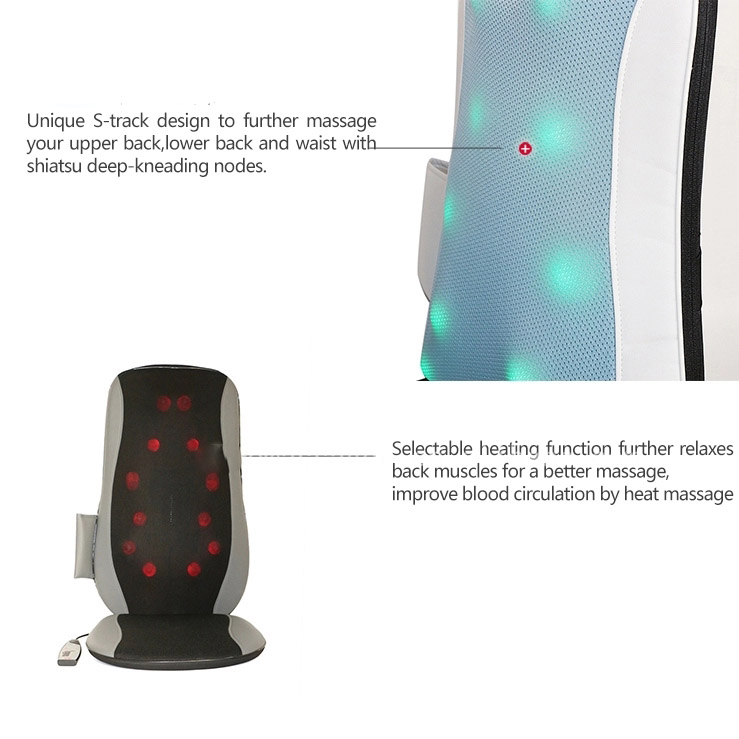 Best Seller Car Seat Back Massager Electric Shiatsu Massage Cushion for Relax
