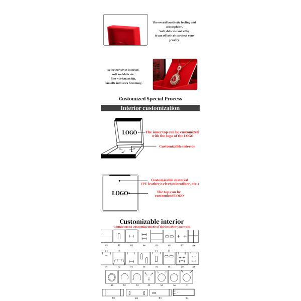 Custom Logo Color Wood Jewelry Box For Rings Bracelets Displaying Packaging