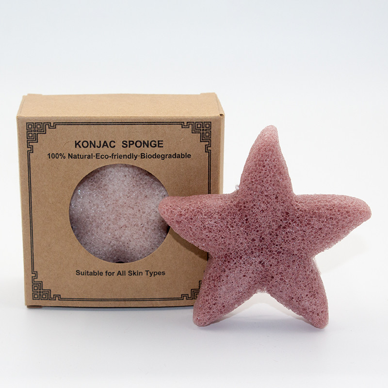 Biodegradable губка перевозчика макияжа губки красной глины Konjac многоразовая