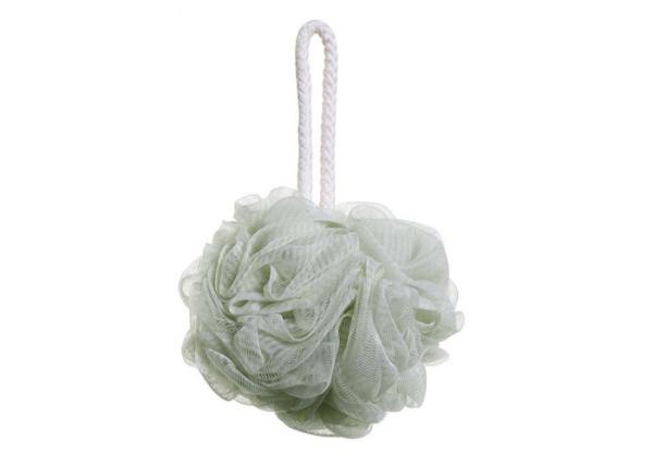 Puting bath body puff sponge scrub exfoliator multicolour shower bath net plastic 4 pack green grey coffee white