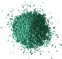 Grânulos de migalhas de borracha de cor verde resistentes aos raios UV para correr