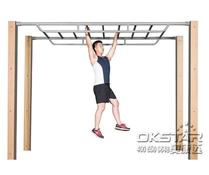 Steel outdoor fitness equipment horizontal ladder climbing ladder