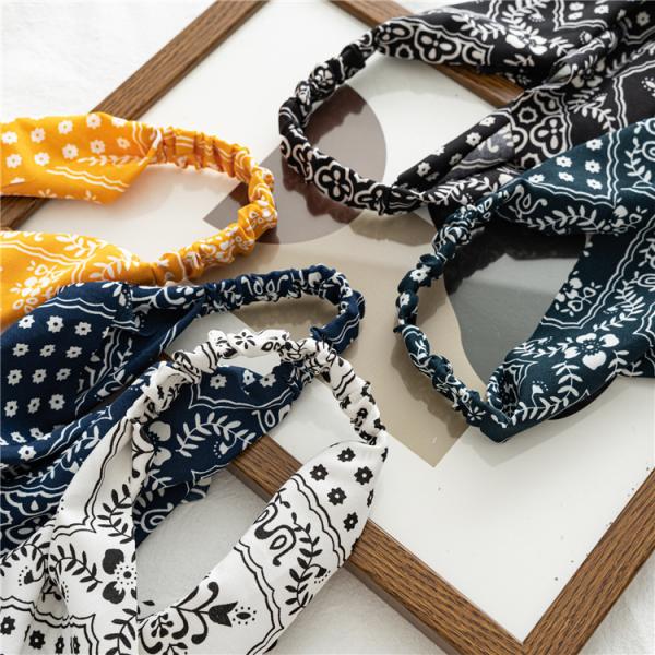 vintage hair bands triangle wrap head women's hair corset elastic cloth headband manufacturers supply