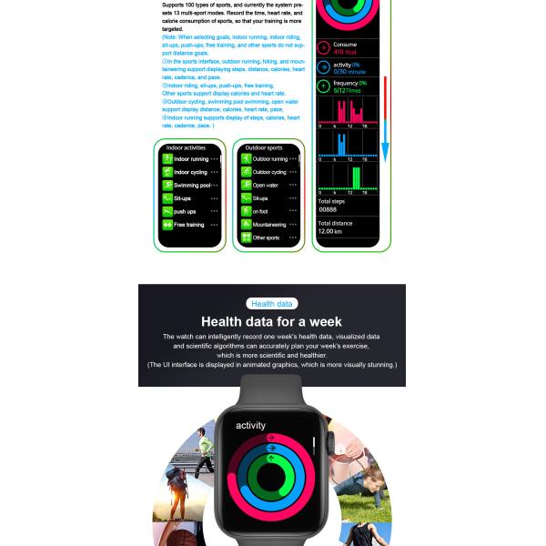 IWO MC57 180MAH 1,57 поручать монитора 2hours тарифа сердца шкалы дюйма