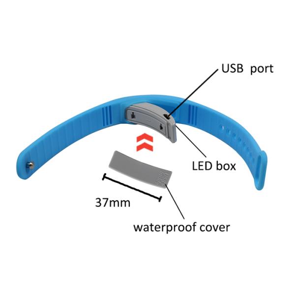 USB Port HF Rfid Tags , Sport Rfid Silicone Wristbands with FM1108 chip