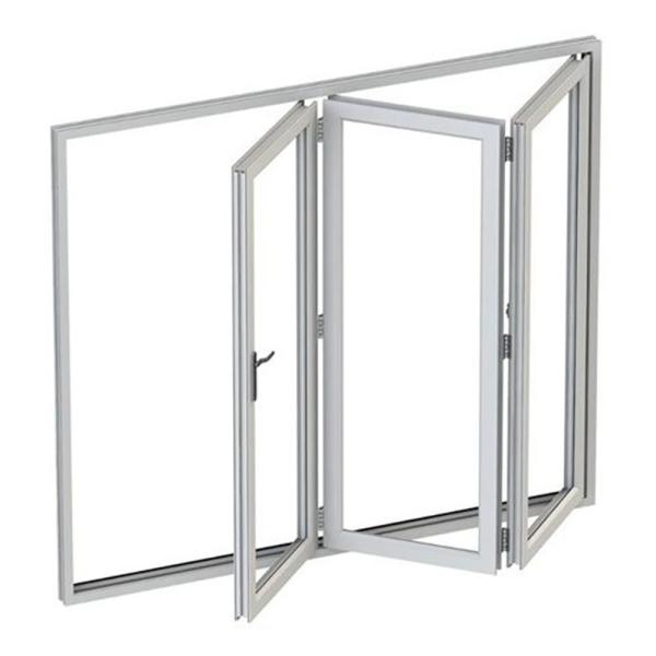 Moderno Design Plexible Screen Soundproof Glass Aluminium Bifold Window com valor ≤2,1 K
