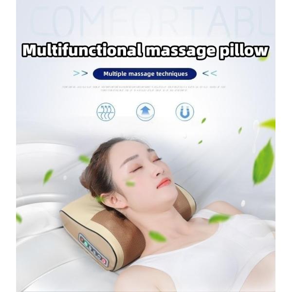 Household Electric Cervical Massage Pillow Infrared Heat Compress Body Massage Spa Machine for Neck and Head Massage