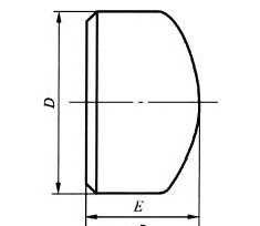 Industrial Seamless Pipe Fittings Cap Sand Blasting / Black Painting