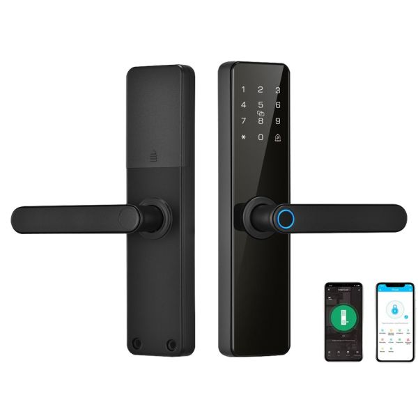 Rarlux T2 Smart WiFi Digital Lock for Wood Stainless Steel Aluminium Alloy Biometric Fingerprint Tuya App Cloud Storage Grade