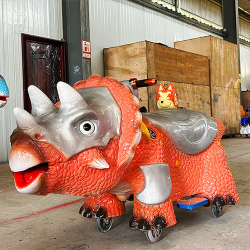 Attractive Funny Kids Ride On Walking Dinosaur Scooter For Shopping Center Play House