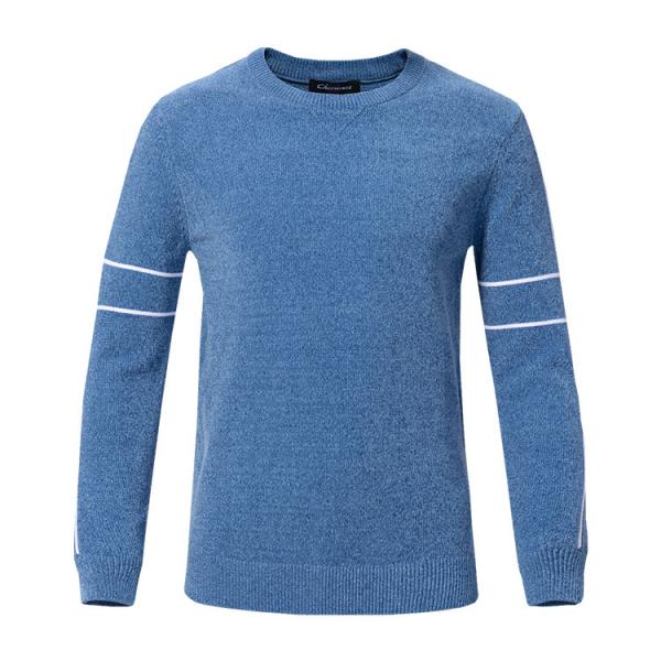 Crew Neck Mens Warm Winter Sweaters Slim Fit Custom Logo Multi Colored