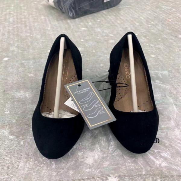 Black Elegant Suede High Heel Shoes Stiletto And Chunky Heels