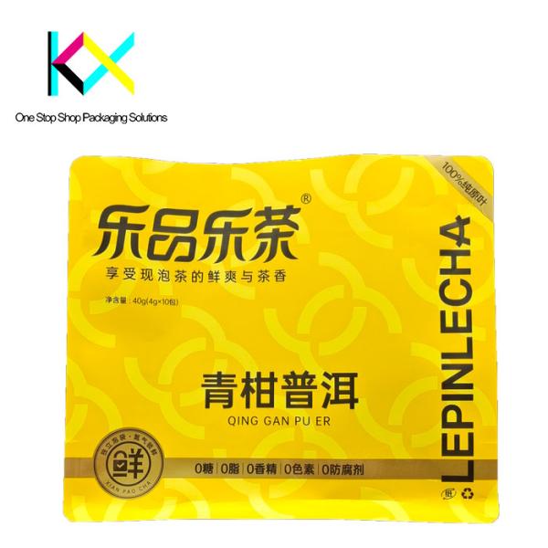 Heat Seal Waterproof Tea Powder Packing Pouch 140um Thickness customization