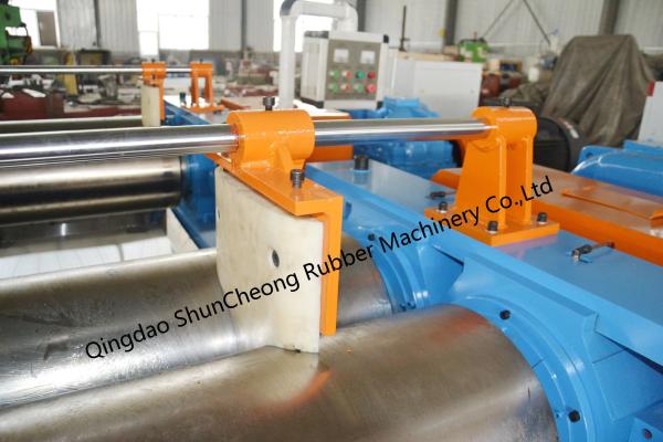 Two Roll Rubber Mixing Mill PLC Controlled 24.26m/min Front Roller Speed